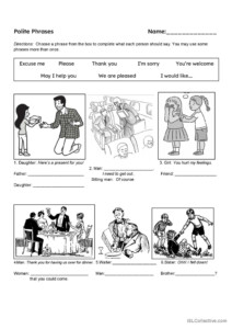 Matching Situations With Polite Resp English ESL Worksheets Pdf Doc