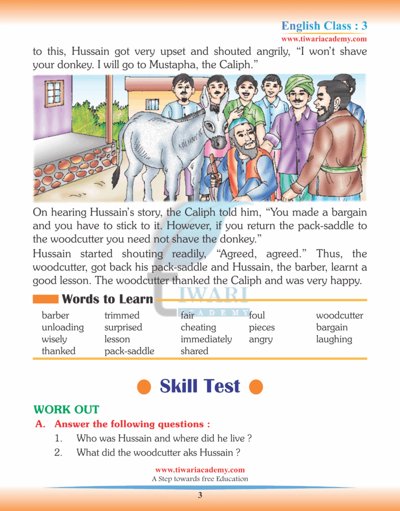 NCERT Solutions For Class 3 English Santoor Chapter 6 Paper Boats