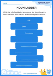 Noun Ladder Worksheet