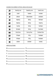 Numbers 1 50 Worksheet Live Worksheets Worksheets Library