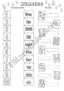 Numbers 1 To 10 ESL Worksheet By Miss cecilia