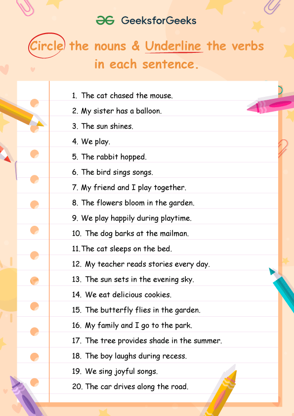 Parts Of Speech Worksheet For Grade 2 GeeksforGeeks Worksheets Library