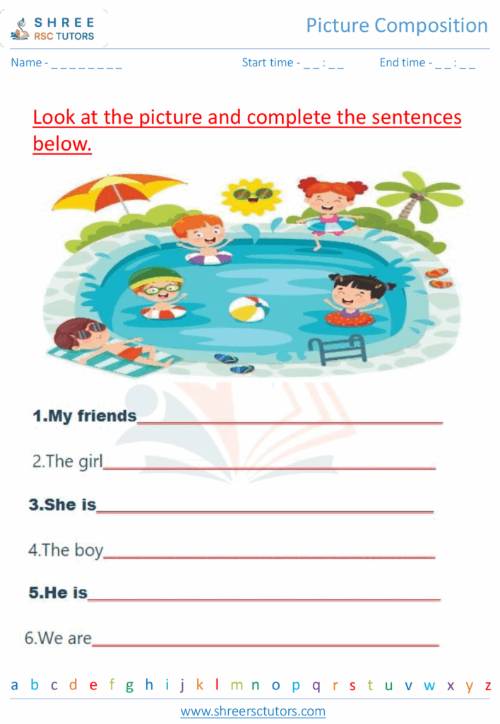 Picture Composition Worksheets For Grade 2 English Shree Rsc Tutors
