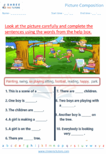 Picture Composition Worksheets For Grade 2 English Shree Rsc Tutors
