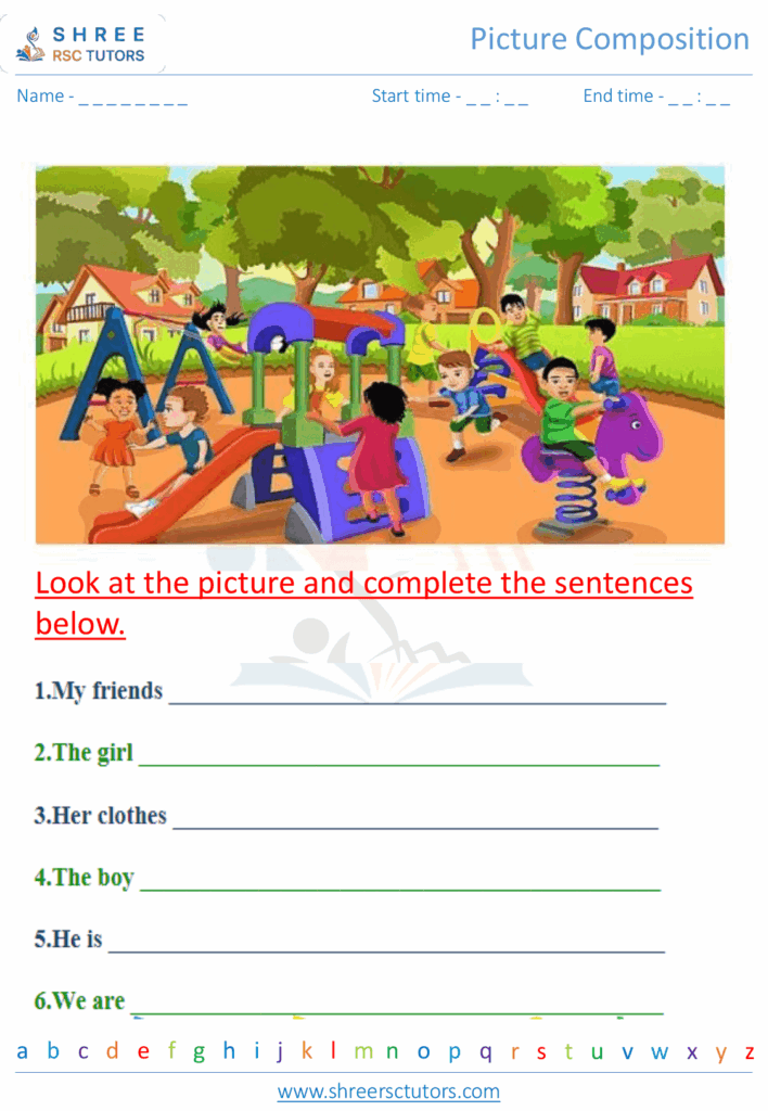 Picture Composition Worksheets For Grade 2 English Shree Rsc Tutors