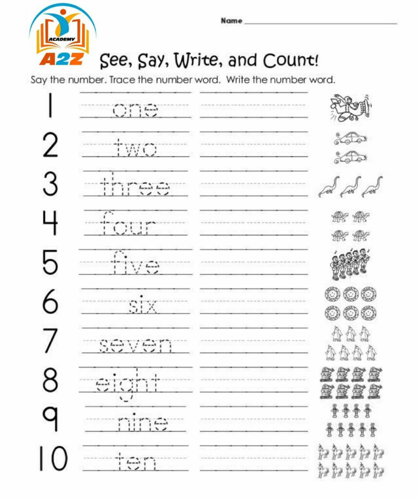 Practice Writing Number Words 1 10