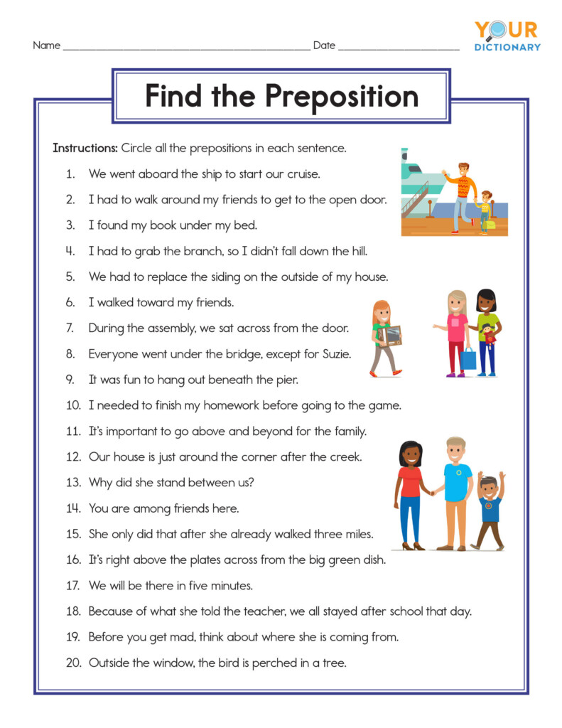 Preposition Worksheets For Grade 2 Preposition Worksh Vrogue co