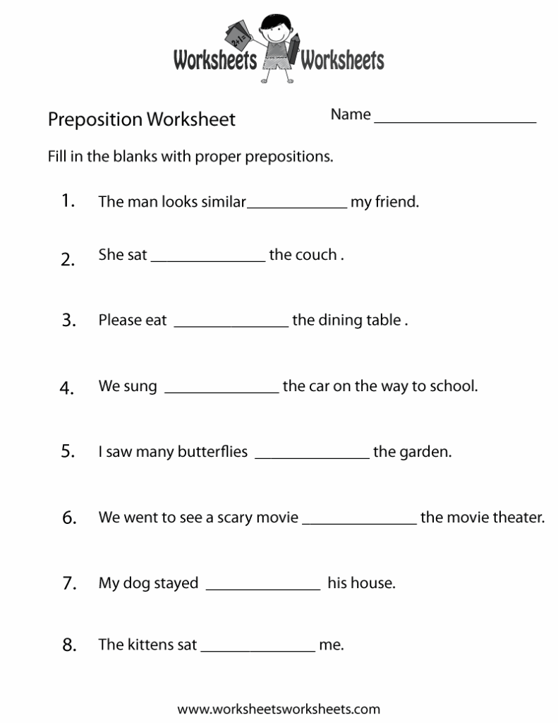Preposition Worksheets Two Ways To Print This Free Prepositions 