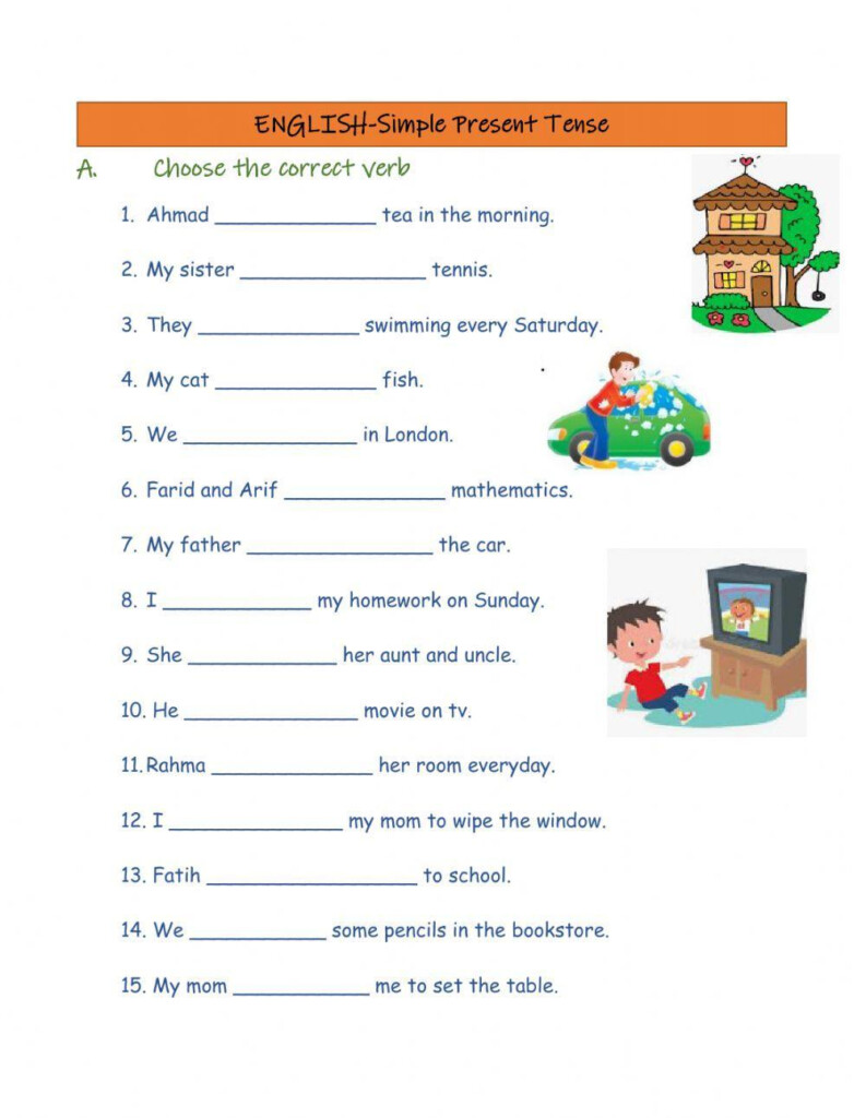 Present Tense Online Exercise For Grade 2 Live Worksheets 