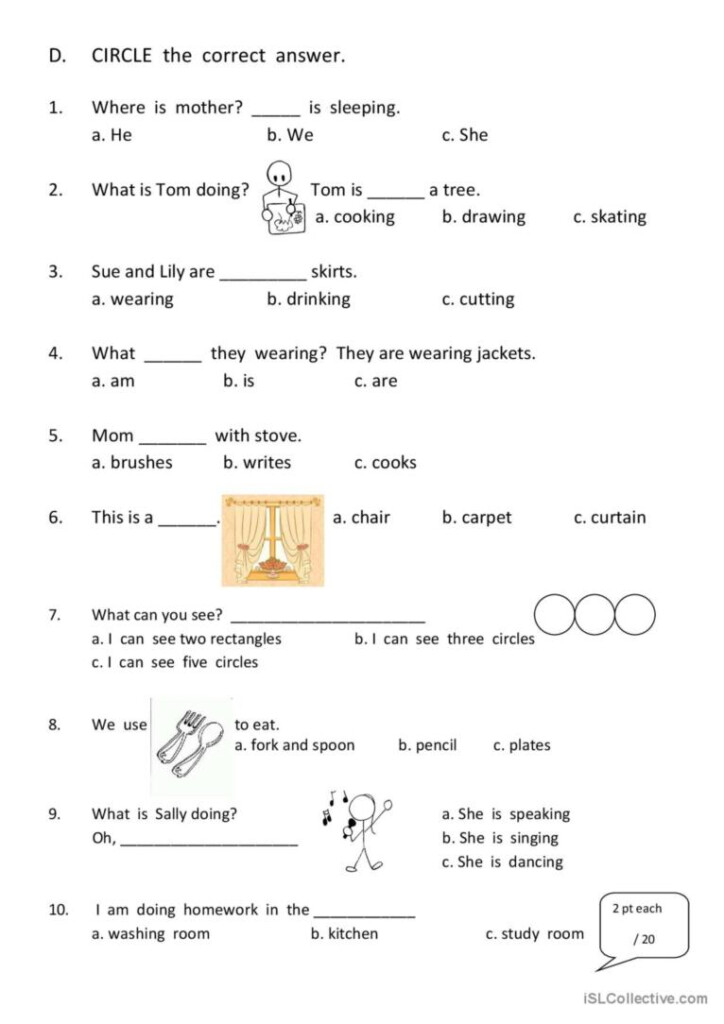 PRIMARY 1 English ESL Worksheets Pdf Doc