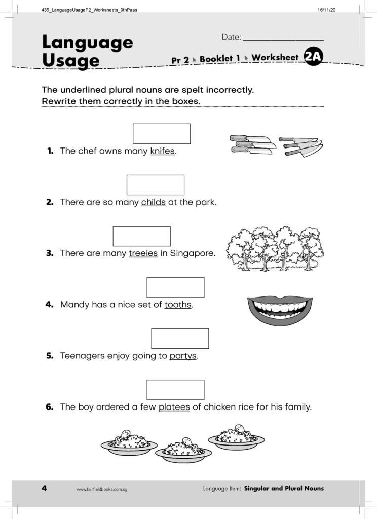 Primary 3 Language Usage English Worksheet OpenSchoolbag
