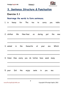 Primary 4 English Grammar Exercise Pdf