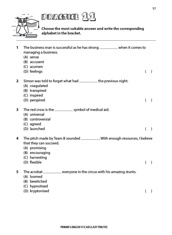 Primary 6 English Vocabulary Practice CPD Singapore Education