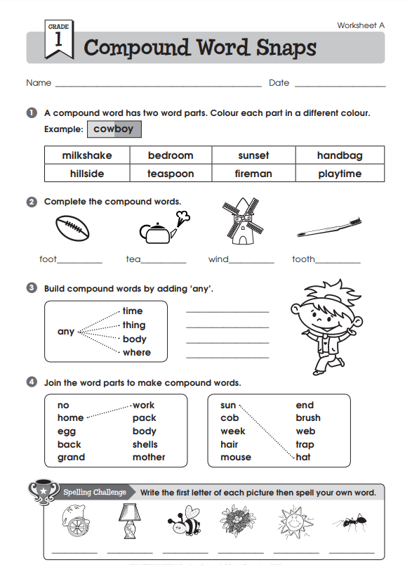 Printable English Worksheets For Class 1 With PDF Download Now