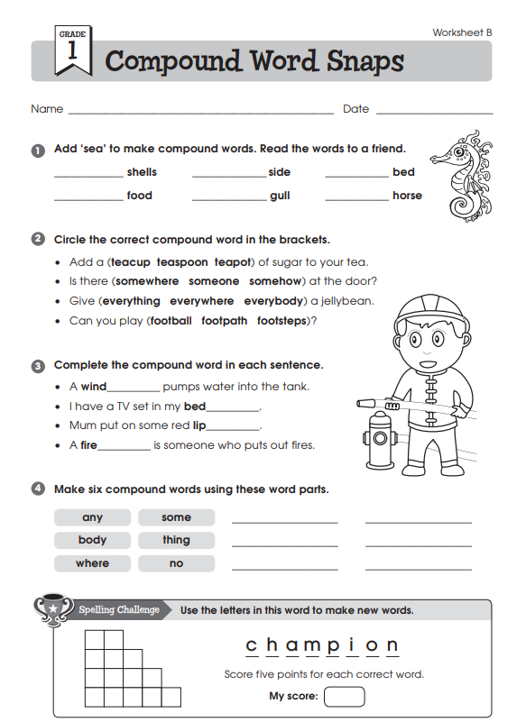 Printable English Worksheets For Class 1 With PDF Download Now
