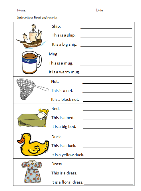Printable English Worksheets For Year 2