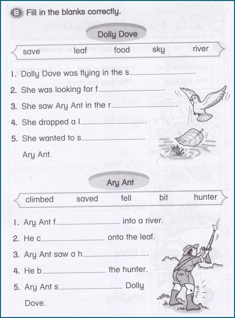 Printable English Worksheets For Year 2