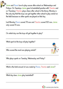 Printable English Worksheets Grade 3