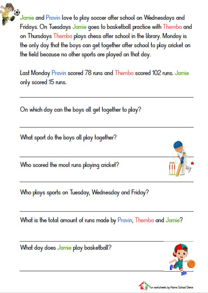Printable English Worksheets Grade 3
