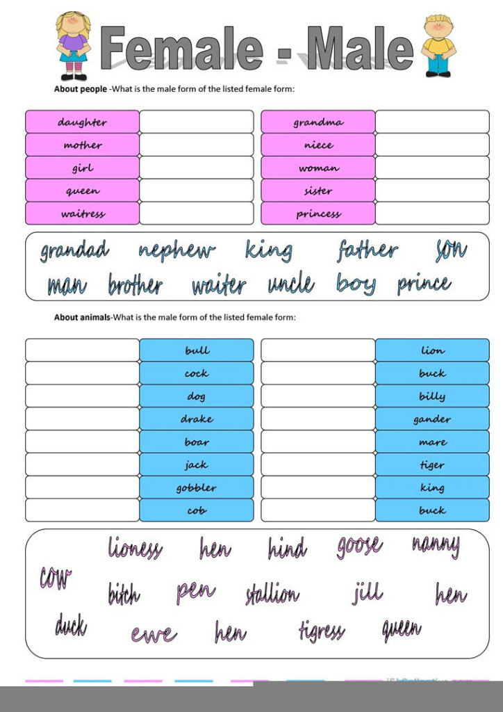 Printable Gender Worksheets