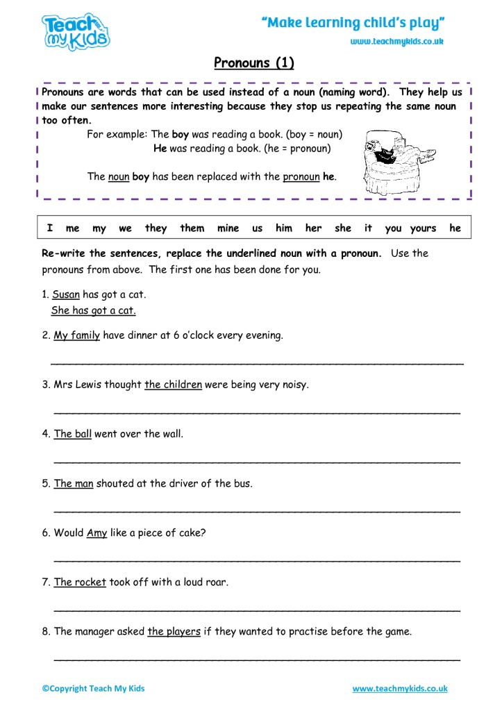 Pronouns Singular And Plural Tmk Education E1C