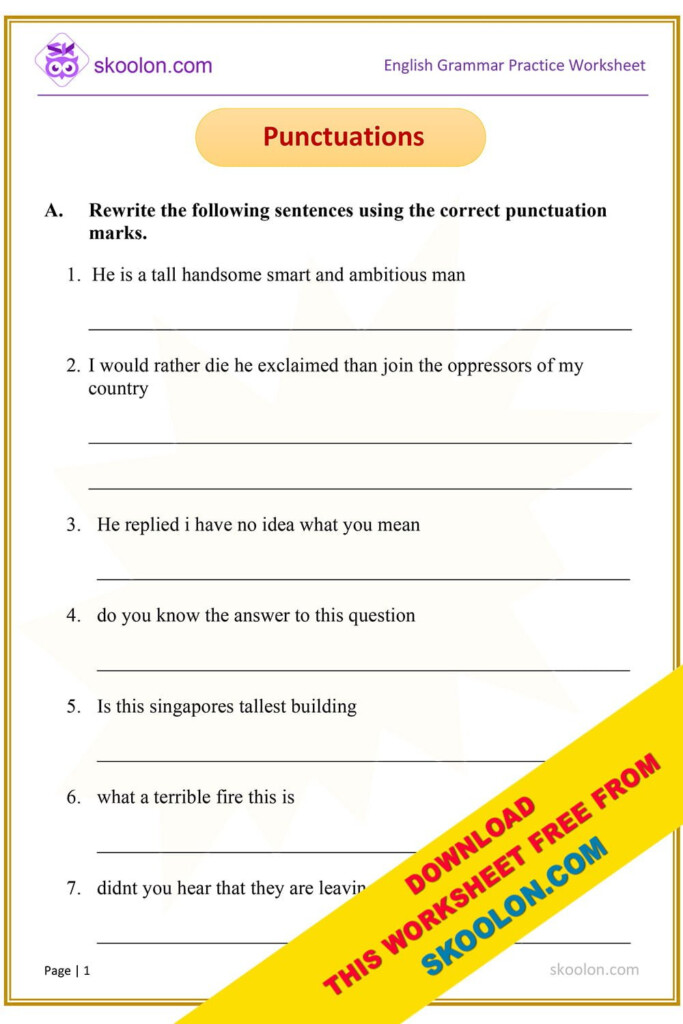 Punctuation 5 Skoolon