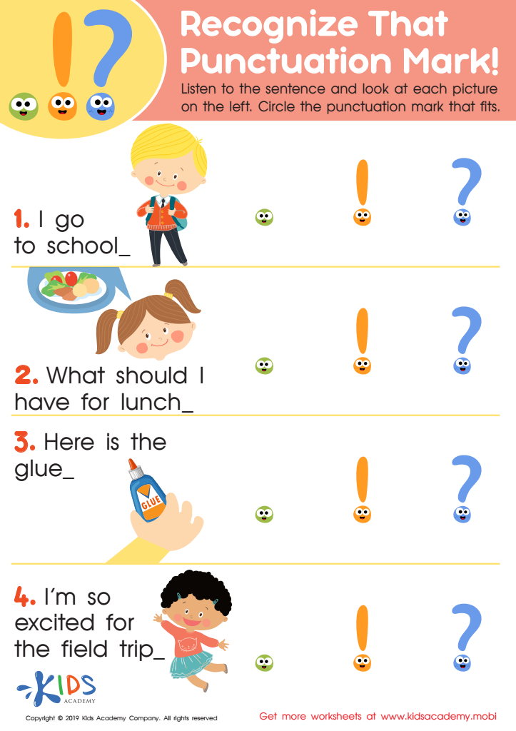 Punctuation Marks Worksheet