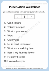 Punctuation worksheet for 2nd grade Your Home Teacher