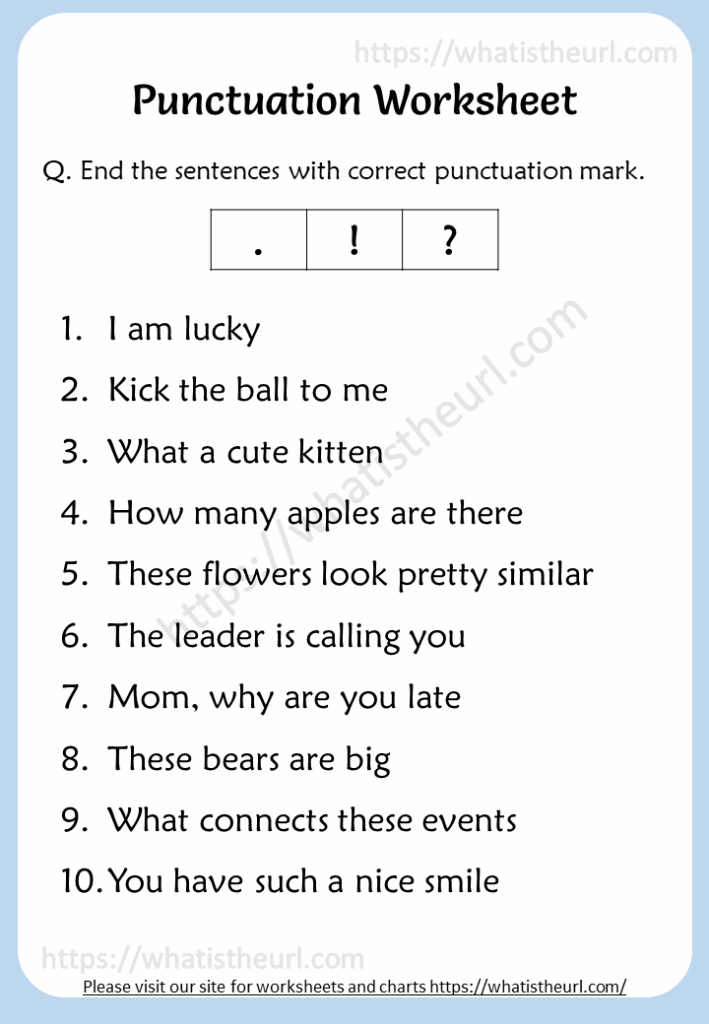 Punctuation Worksheets For 3rd Grade Punctuation Worksheets