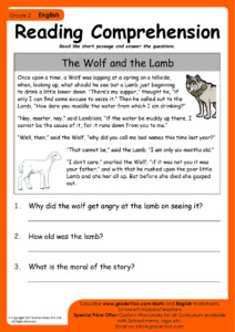 Reading Comprehension Grade 2 Grade1to6