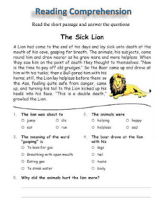 Reading Comprehension Worksheet For 5th Grade Reading Comprehension