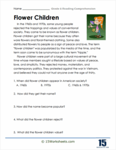 Reading Comprehension Worksheets 15 Worksheets