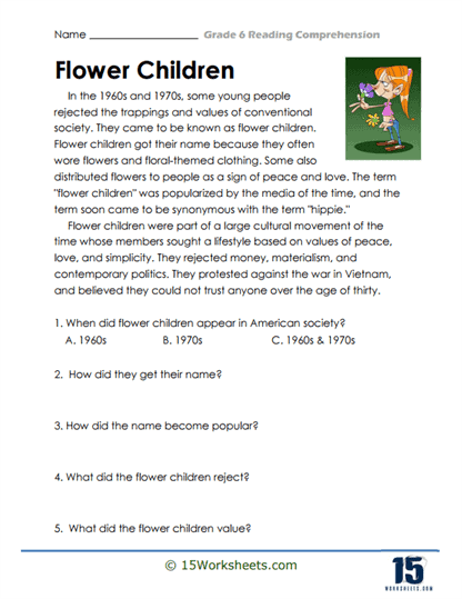 Reading Comprehension Worksheets 15 Worksheets