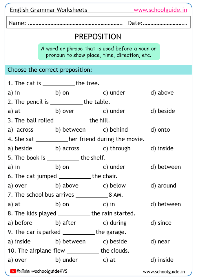 SchoolGuide in Worksheets Library