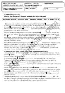 Second Semester Test N 1 ESL Worksheet By Chahinouza