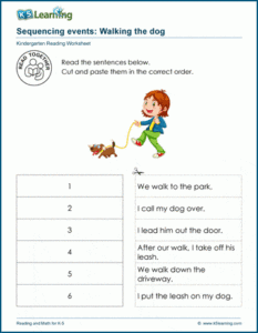 Sequence Worksheets 1st Grade