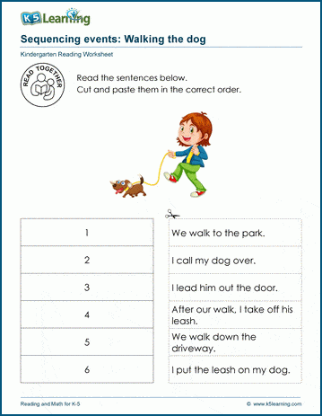Sequence Worksheets 1st Grade