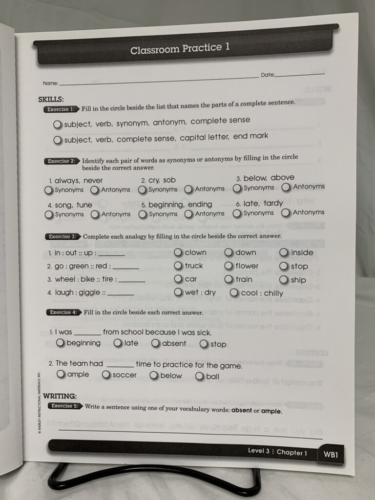 Shurley English Level 3 Student Workbook SCAIHS South Carolina