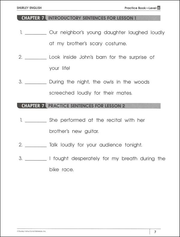 Shurley English Level 6 Practice Booklet Shurley Instructional 