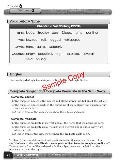 Shurley Grammar Practice Sheets