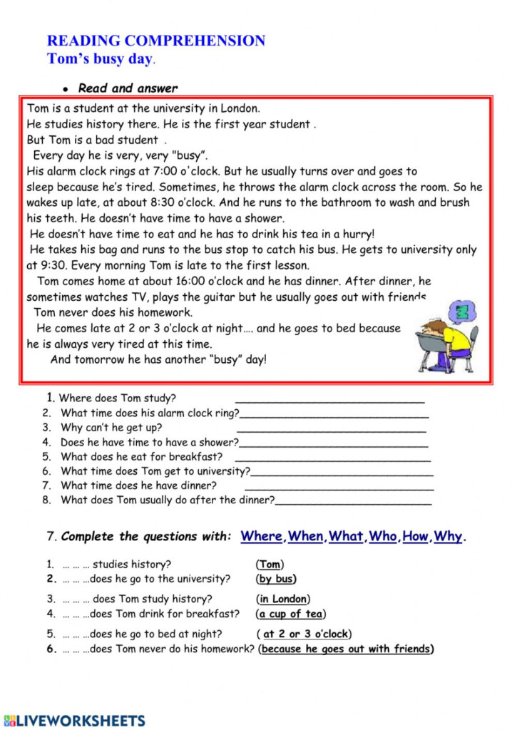 Simple Reading Comprehension Worksheets Reading Comprehension Worksheets