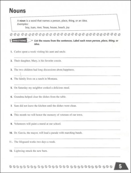 Sixth Grade Language Arts Worksheets