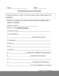 Sixth Grade Writing Worksheets