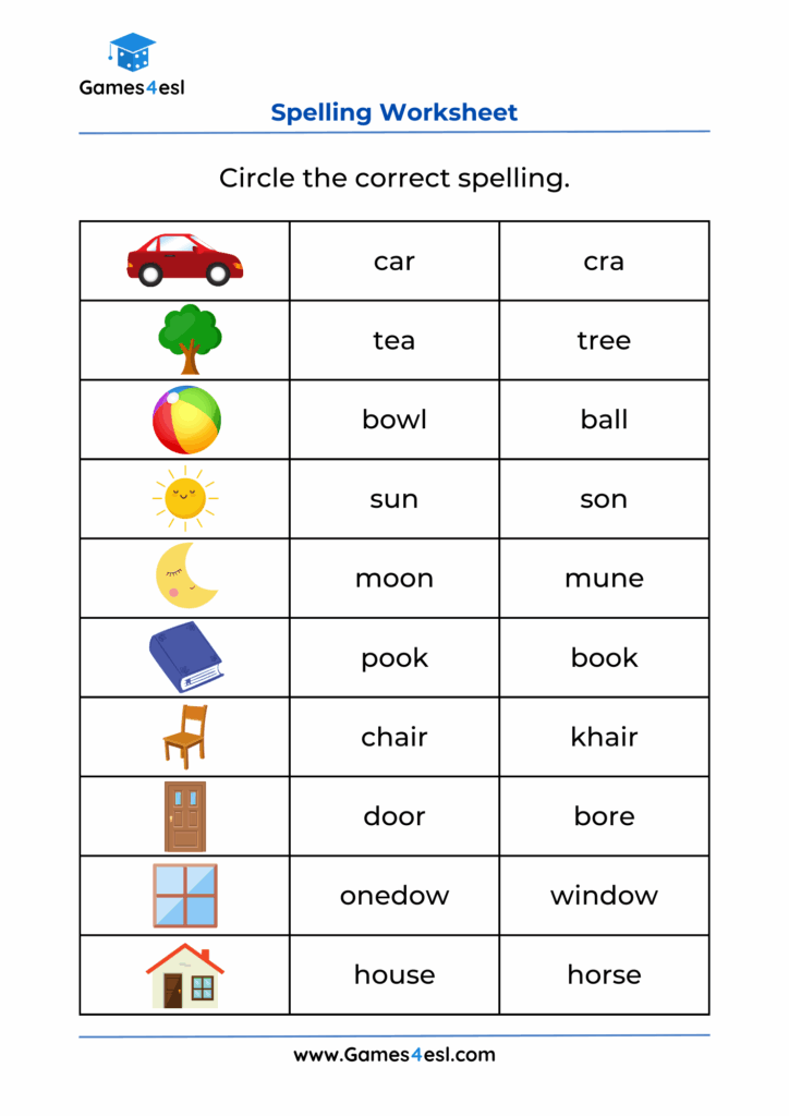 Spelling Worksheets Grade 1 In 2024 1st Grade Worksheets Phonics 