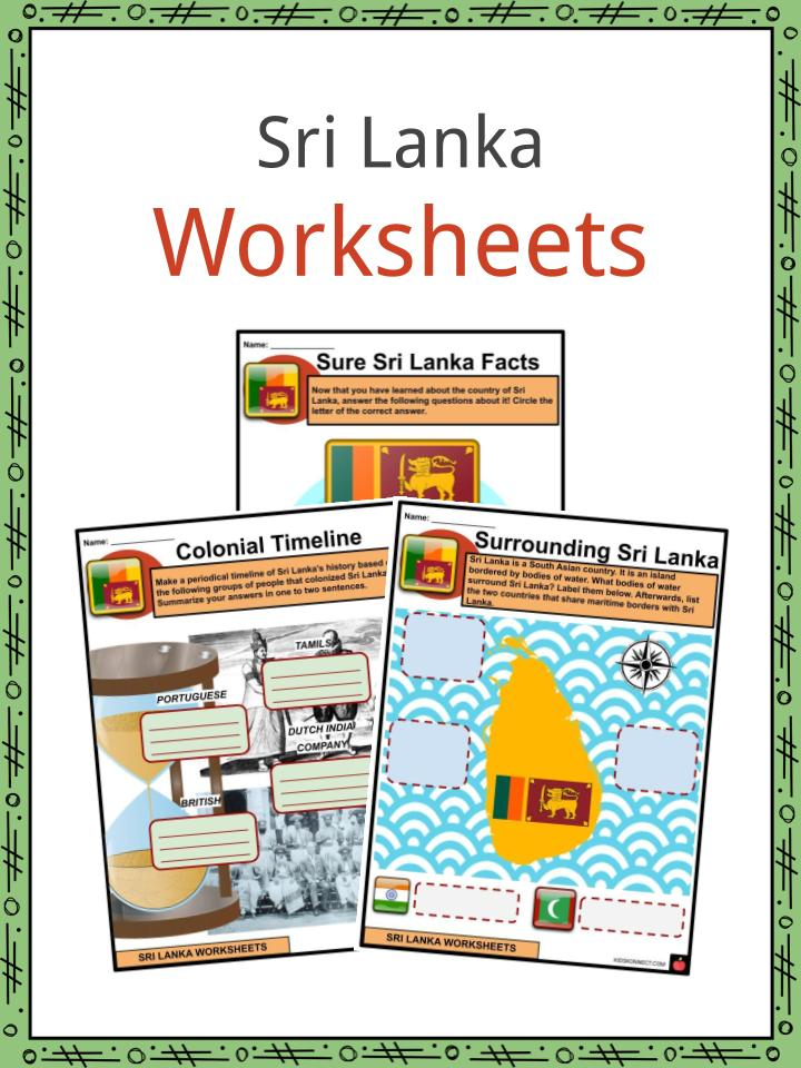 Sri Lanka Facts Worksheets Flag Design Geography For Kids