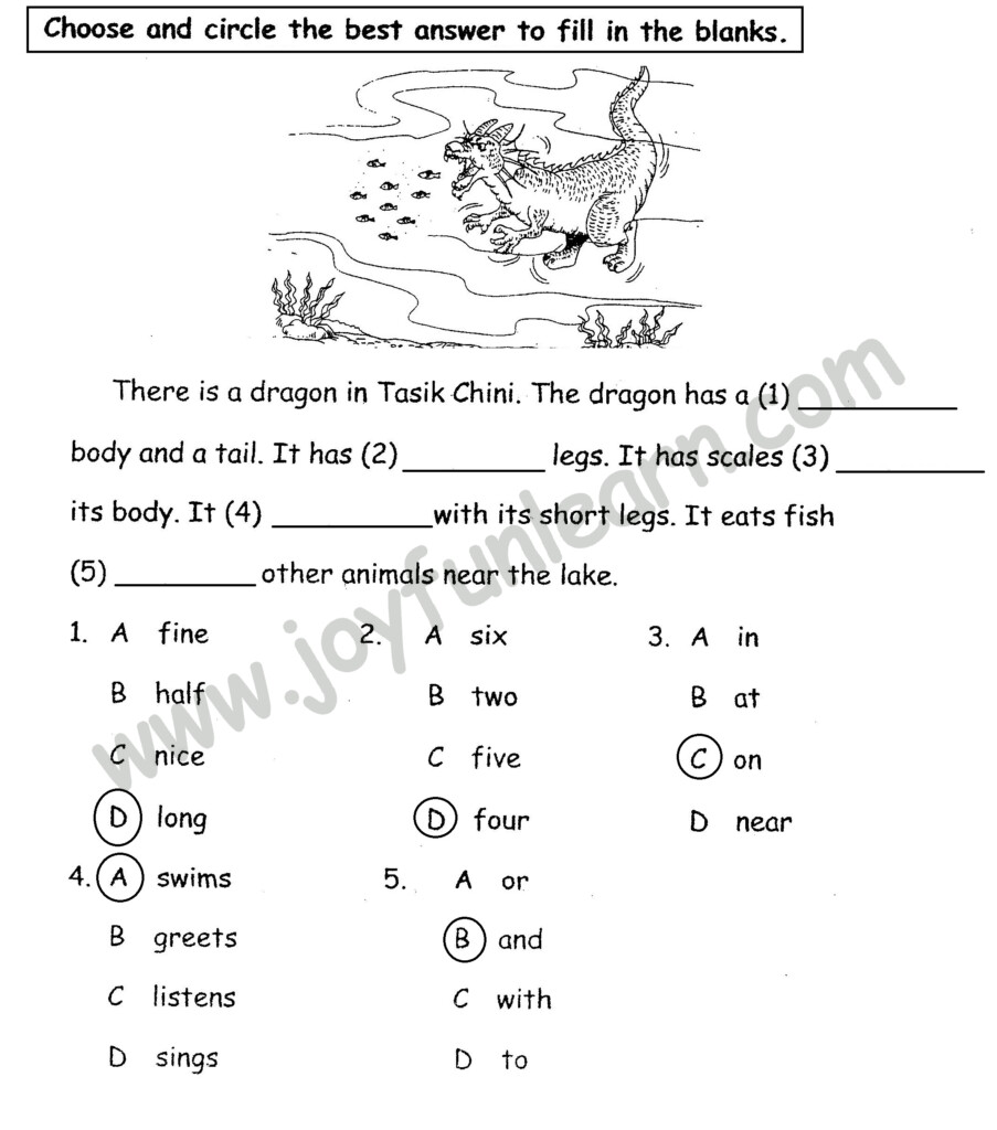 Standard 2 English Holiday Worksheets