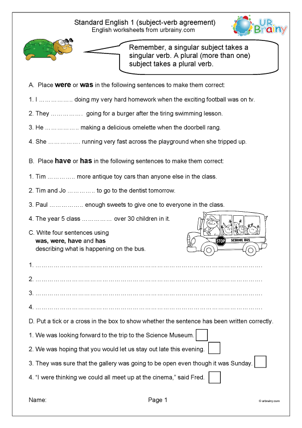 Standard English 1 Sentences And Punctuation By URBrainy