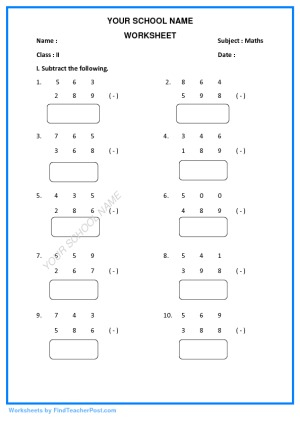 Std 2 English Worksheets