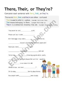 There Their They Re Worksheets