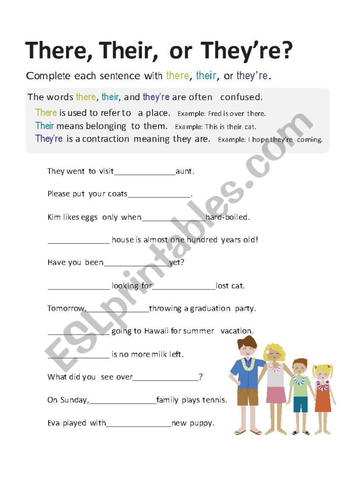 There Their They Re Worksheets